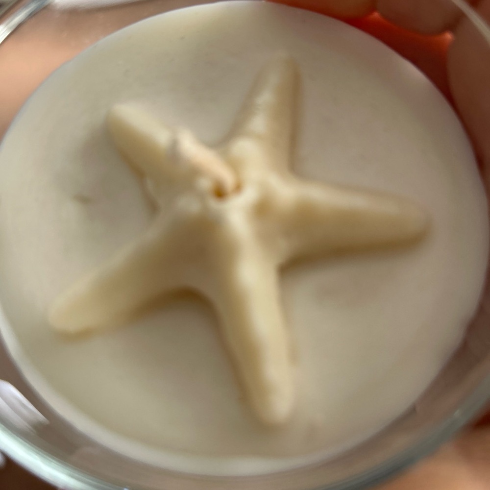 Cream Starfish Candle Holder